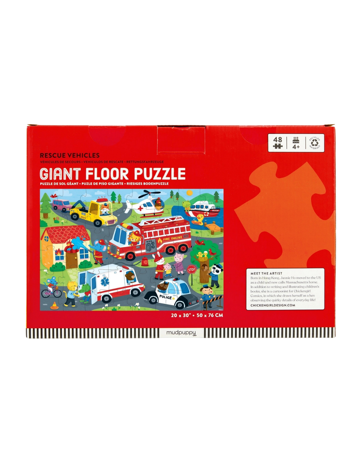 Rescue Vehicles 48 Piece Giant Floor Puzzle Games & Puzzles Chronicle Books