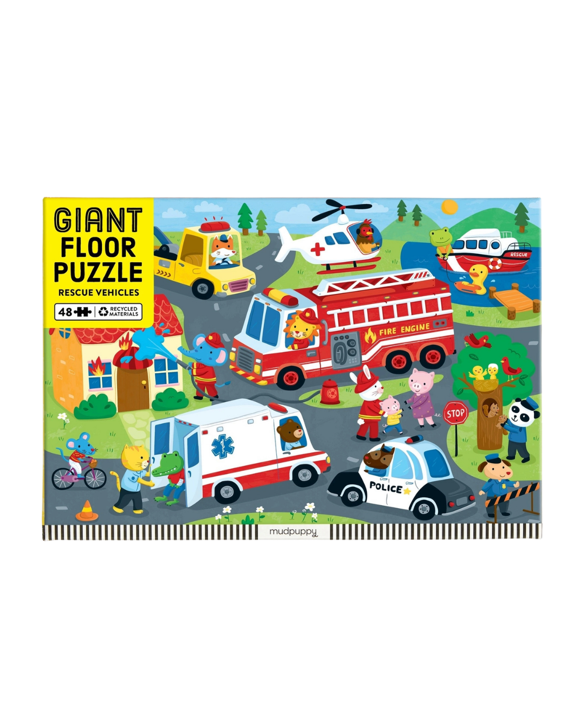 Rescue Vehicles 48 Piece Giant Floor Puzzle Games & Puzzles Chronicle Books