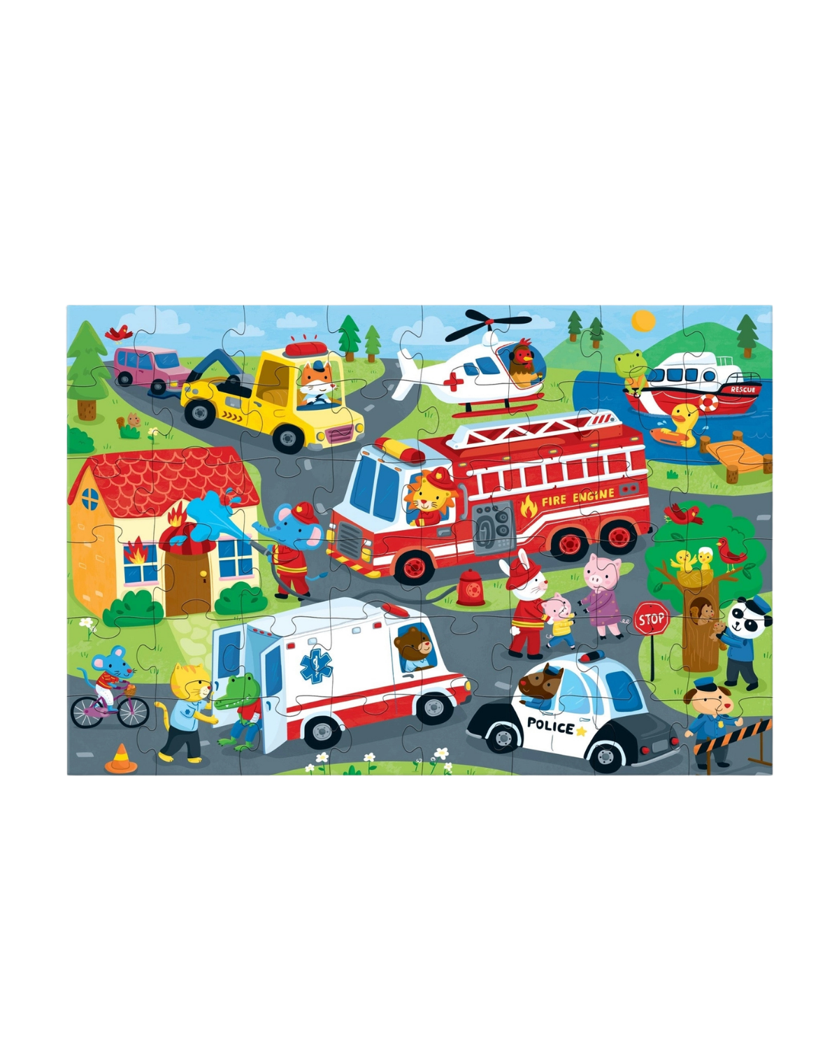 Rescue Vehicles 48 Piece Giant Floor Puzzle Games & Puzzles Chronicle Books