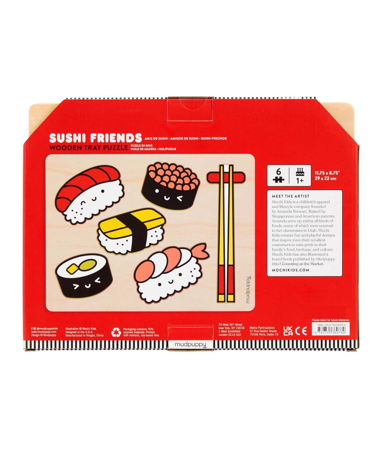 Sushi Friends Wooden Puzzle Games & Puzzles Chronicle Books