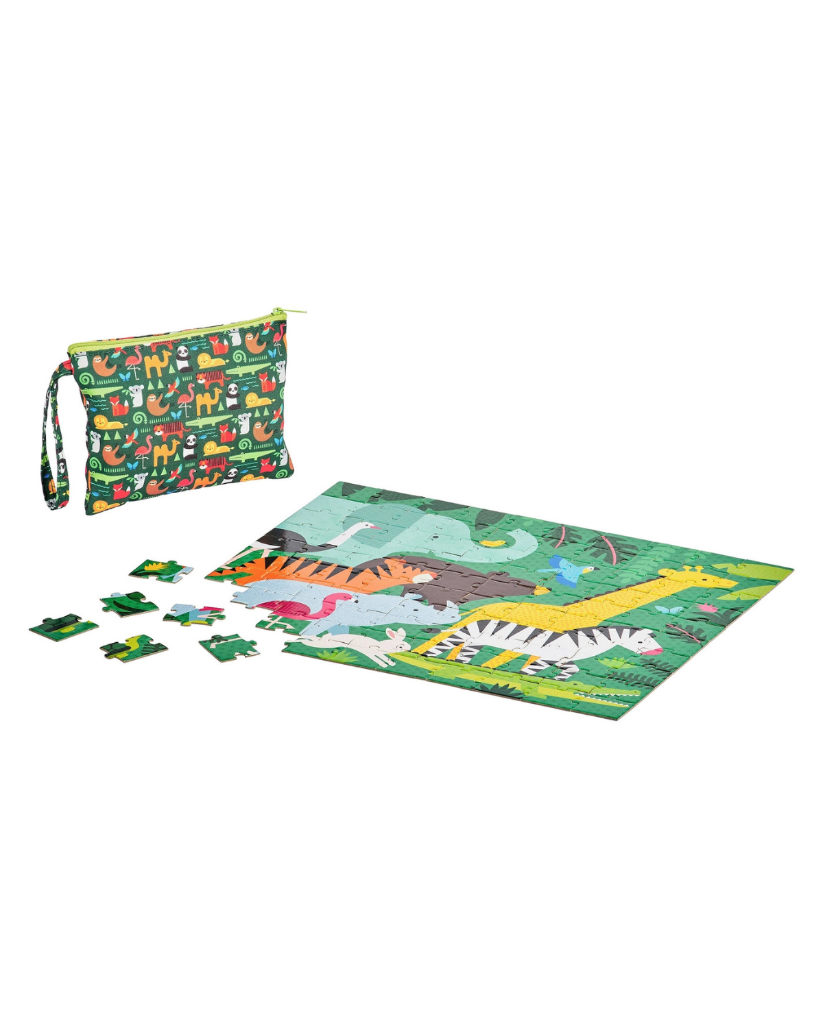 Two Sided On-The-Go Animal Puzzle Games & Puzzles Chronicle Books