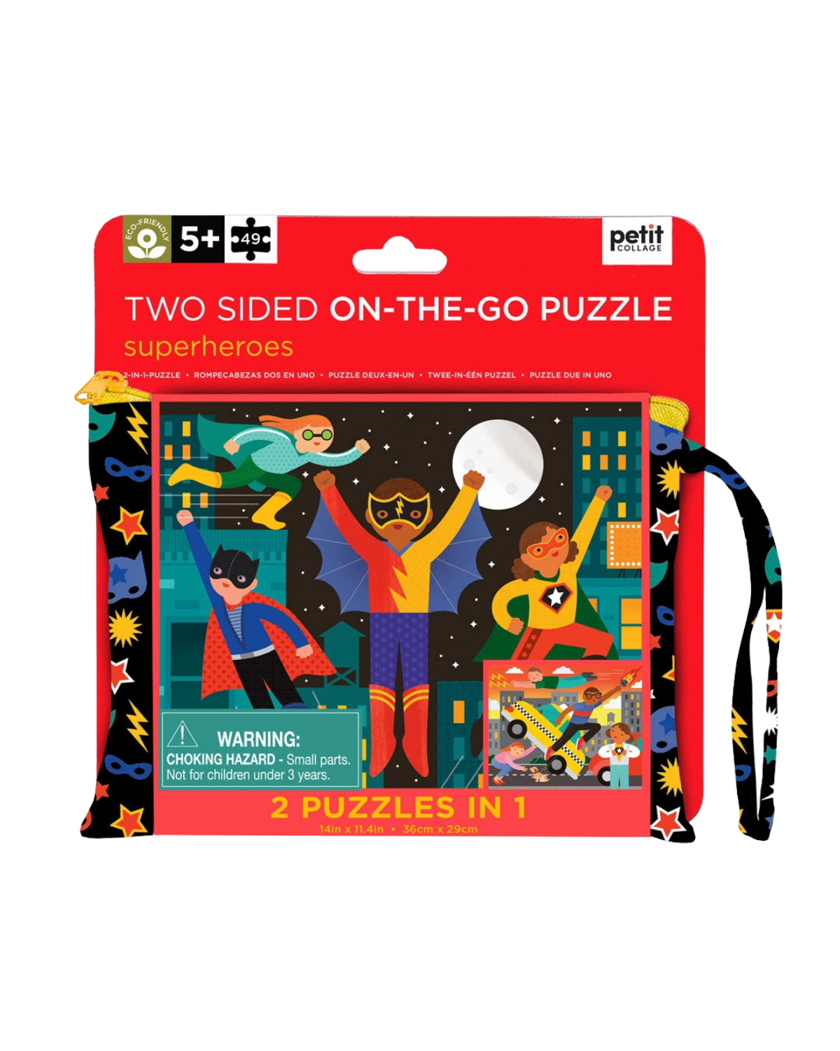 Two Sided On-The-Go Superhero Puzzle Games & Puzzles Chronicle Books