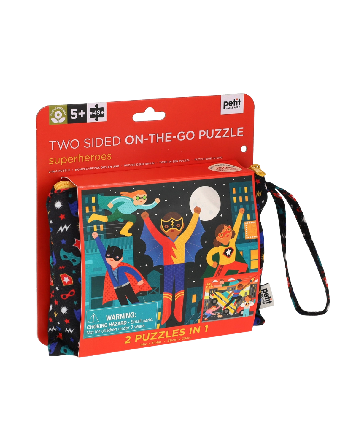 Two Sided On-The-Go Superhero Puzzle Games & Puzzles Chronicle Books