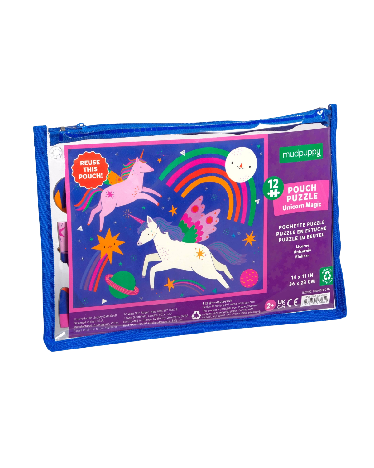 Unicorn Magic 12 Piece Pouch Puzzle Games & Puzzles Chronicle Books