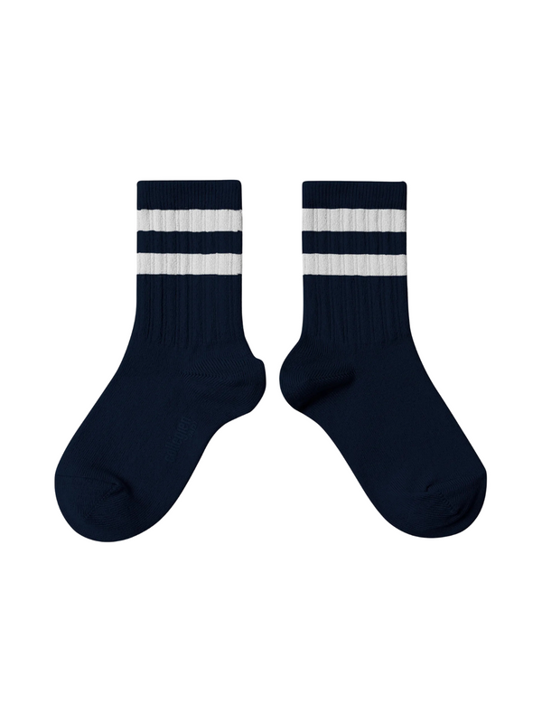 Nico Ribbed Varsity Crew Socks Socks Collégien Navy EU18/20