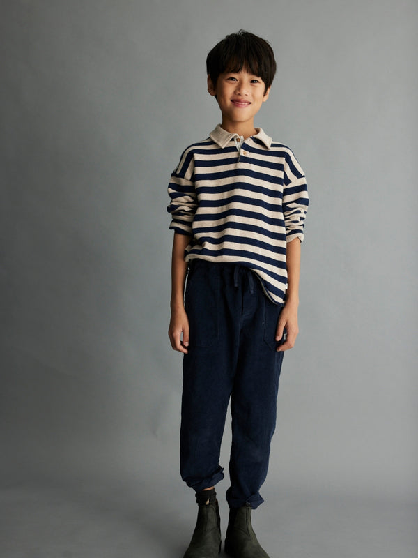 Collared Stripe Sweatshirt Sweatshirts Cozmo   