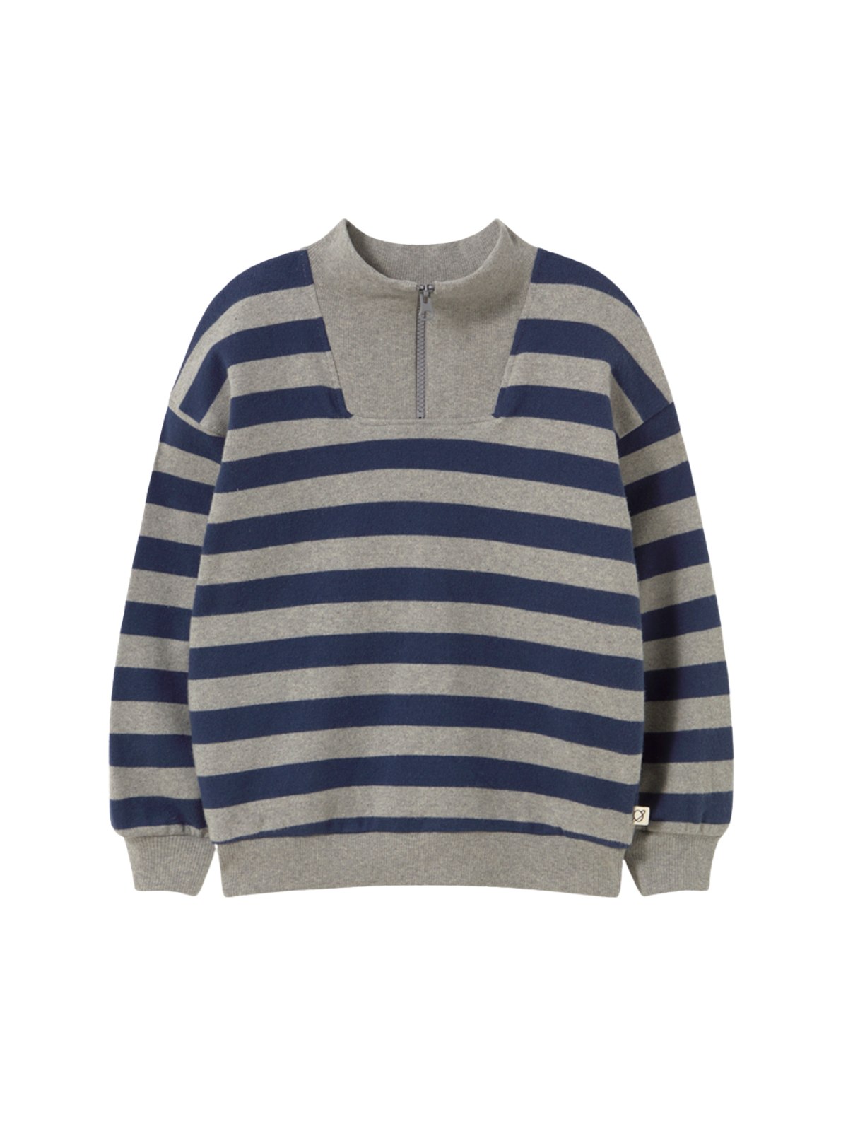 Stripe Quarter Zip Sweatshirt Sweatshirts Cozmo Navy Stripe 3Y