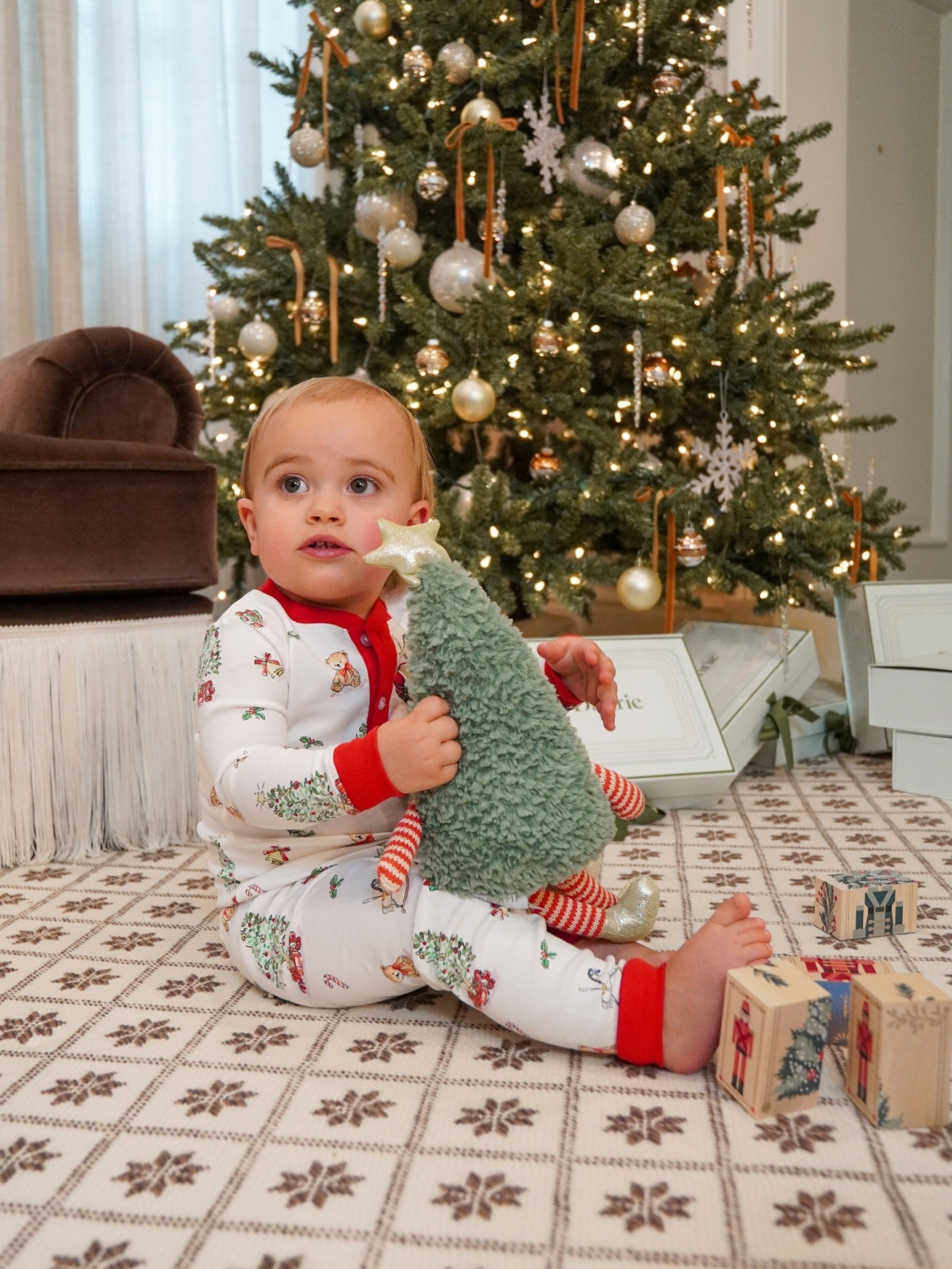 Christmas Tree PJ Set Pajamas Baby Club Chic