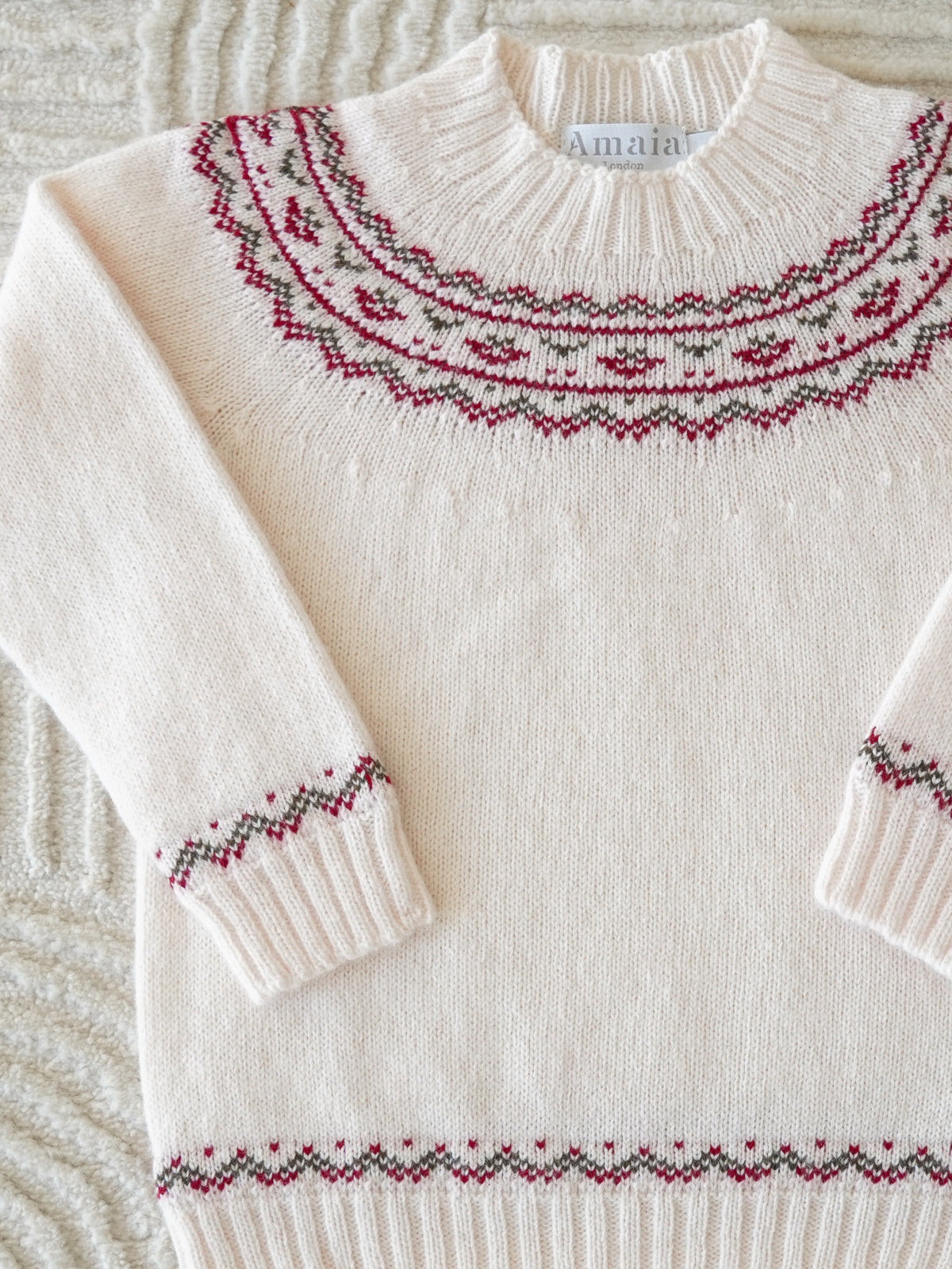 Winter Berry Fair Isle Sweater Sweaters Danrie x Amaia London