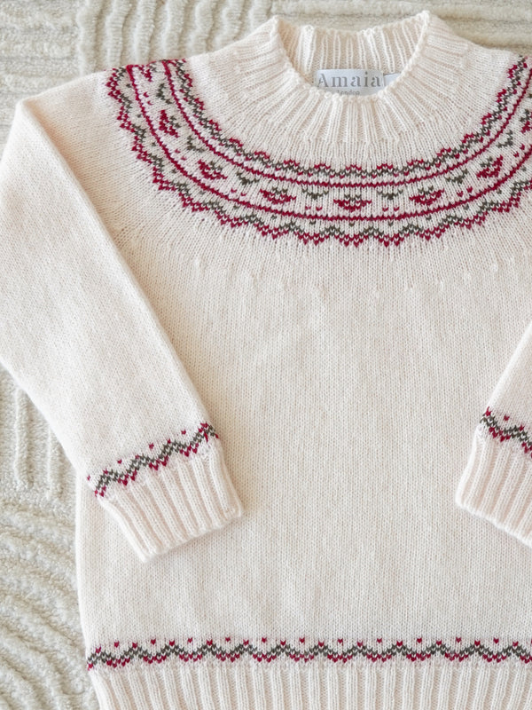 Winter Berry Fair Isle Sweater Sweaters Danrie x Amaia London
