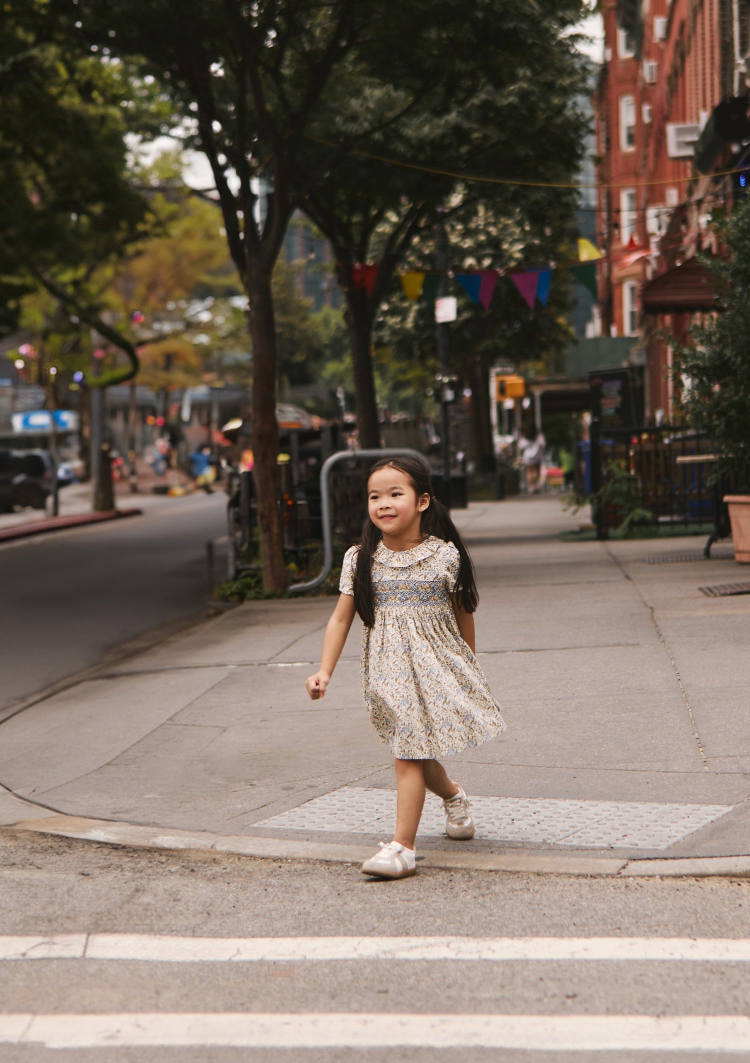 Autumn Floral Smocked Dress Dresses Luli & Me   