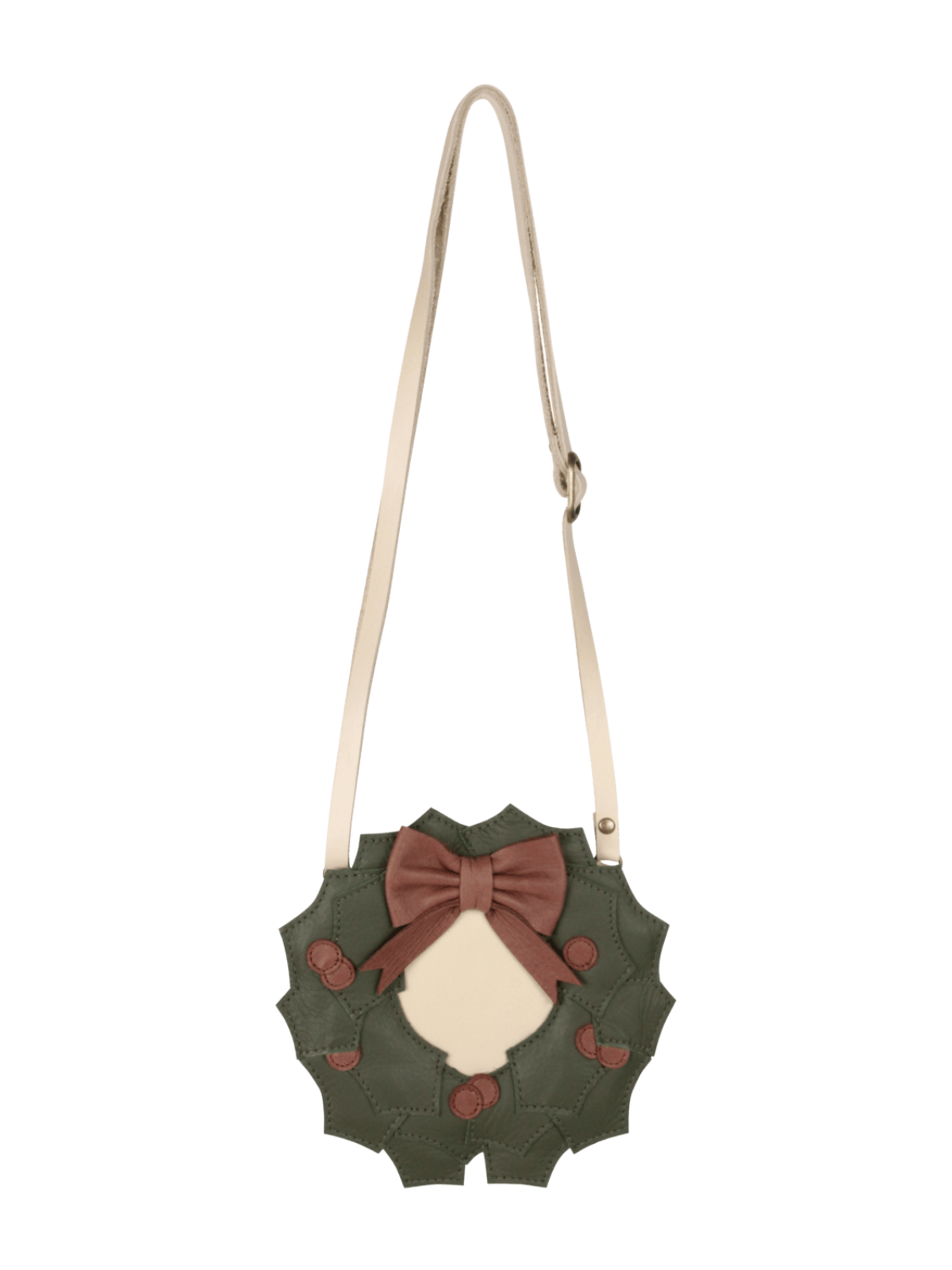 Holly Wreath Leather Purse Bags Donsje