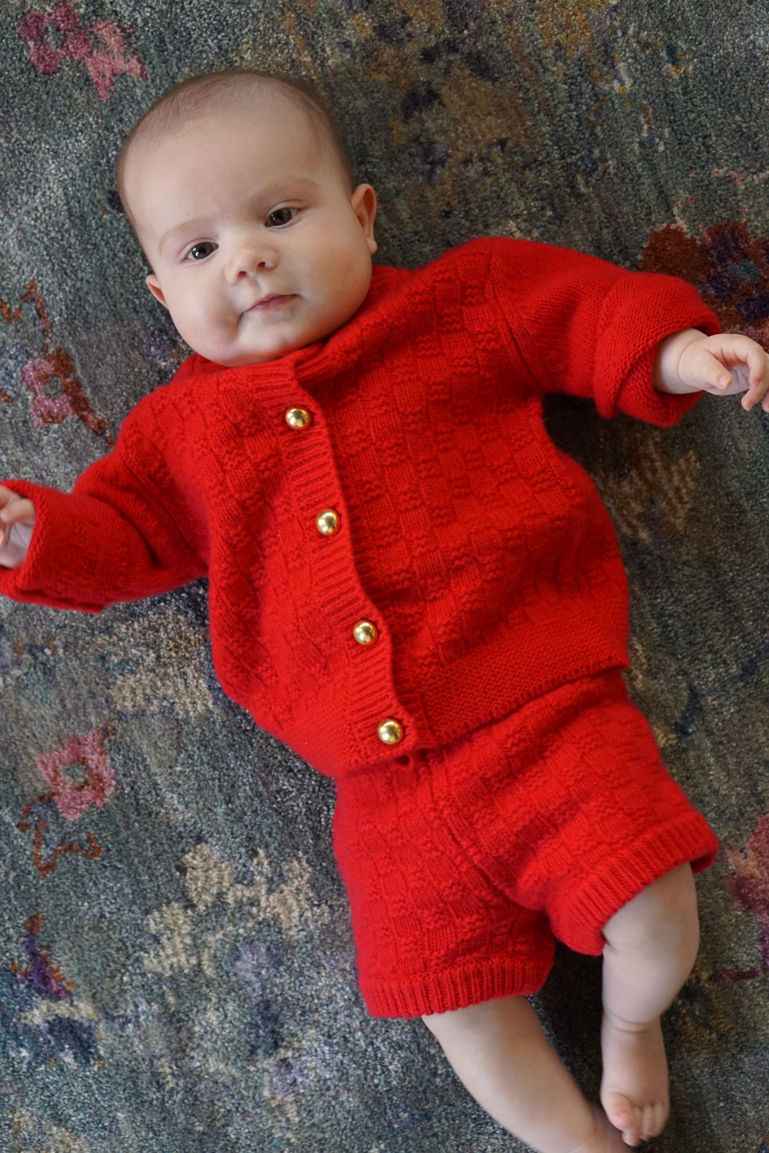 The Aspen Cashmere Baby Set - Scarlet Sets La Homage