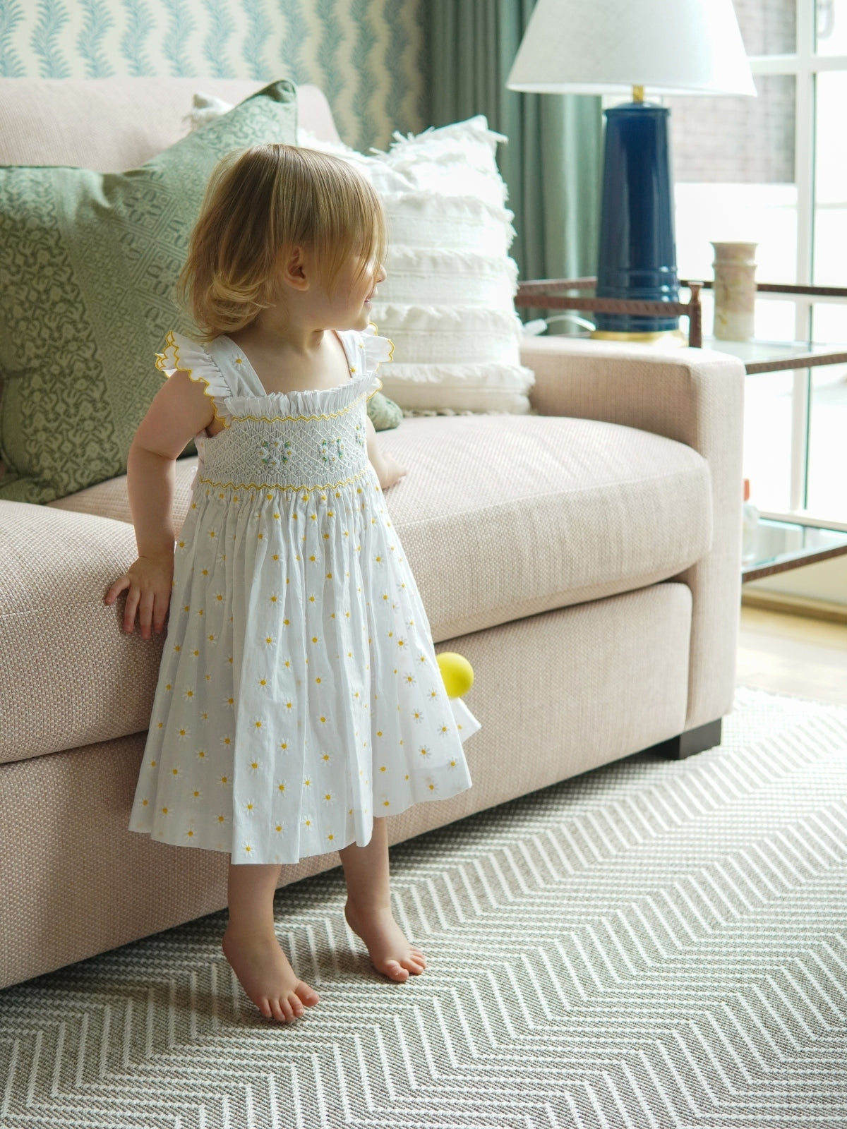 Daisies Smock Dress Dresses Luli & Me