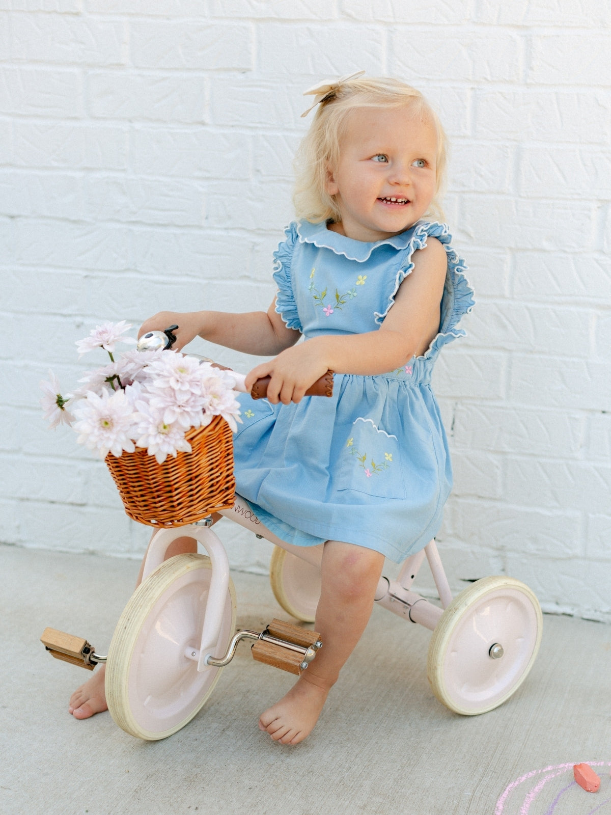 Hermione Embroidered Pinafore Dress Dresses The New Society