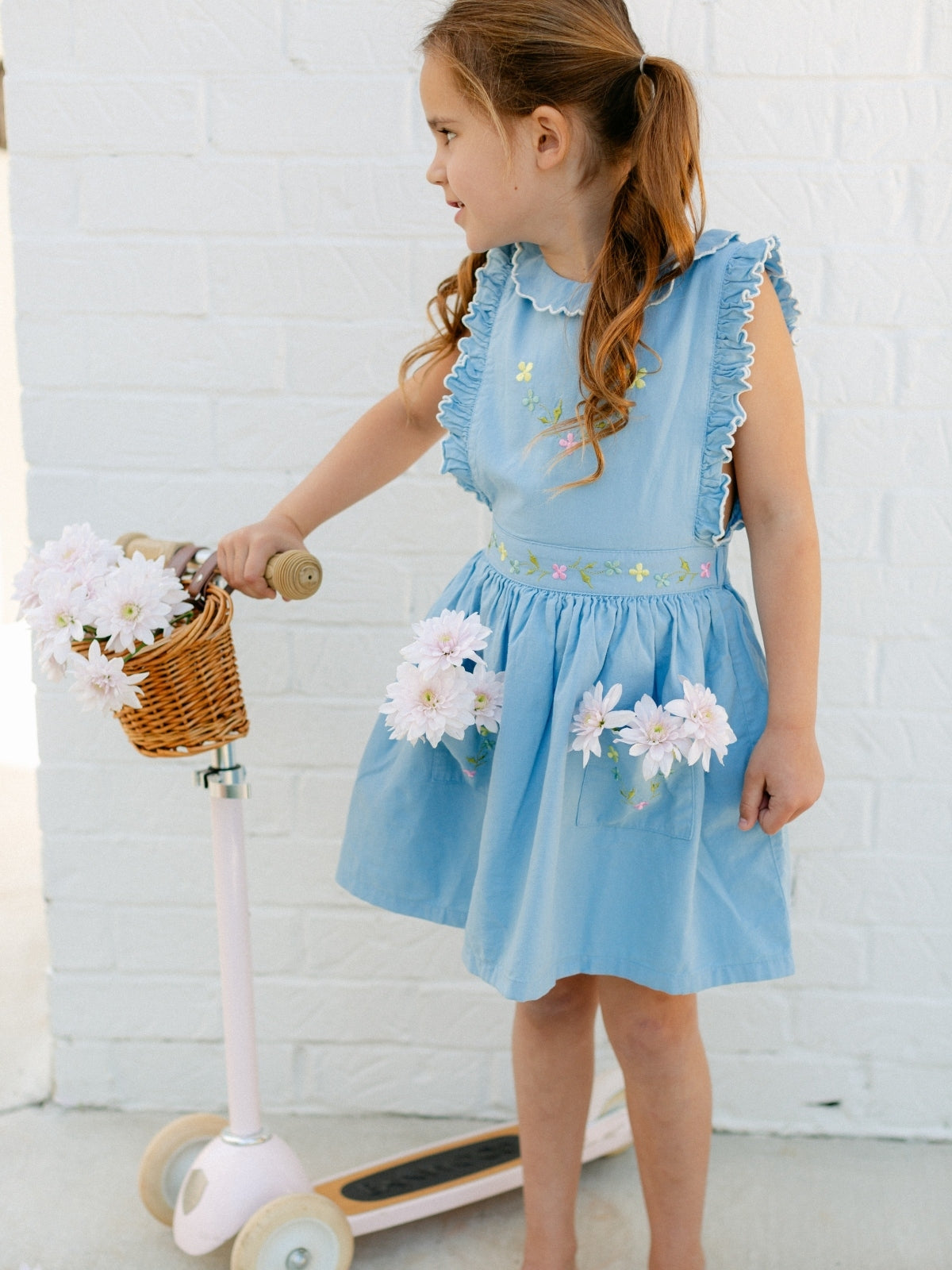 Hermione Embroidered Pinafore Dress Dresses The New Society