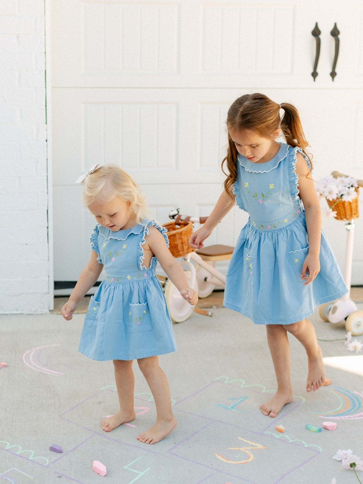 Hermione Embroidered Pinafore Dress Dresses The New Society