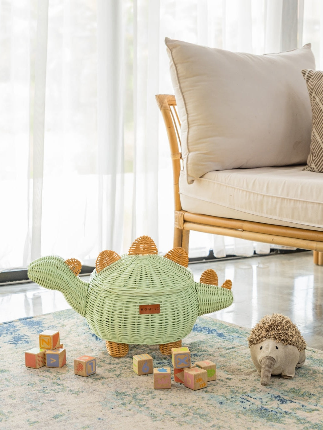 Dino Storage Basket - Medium Pretend Play Momiji