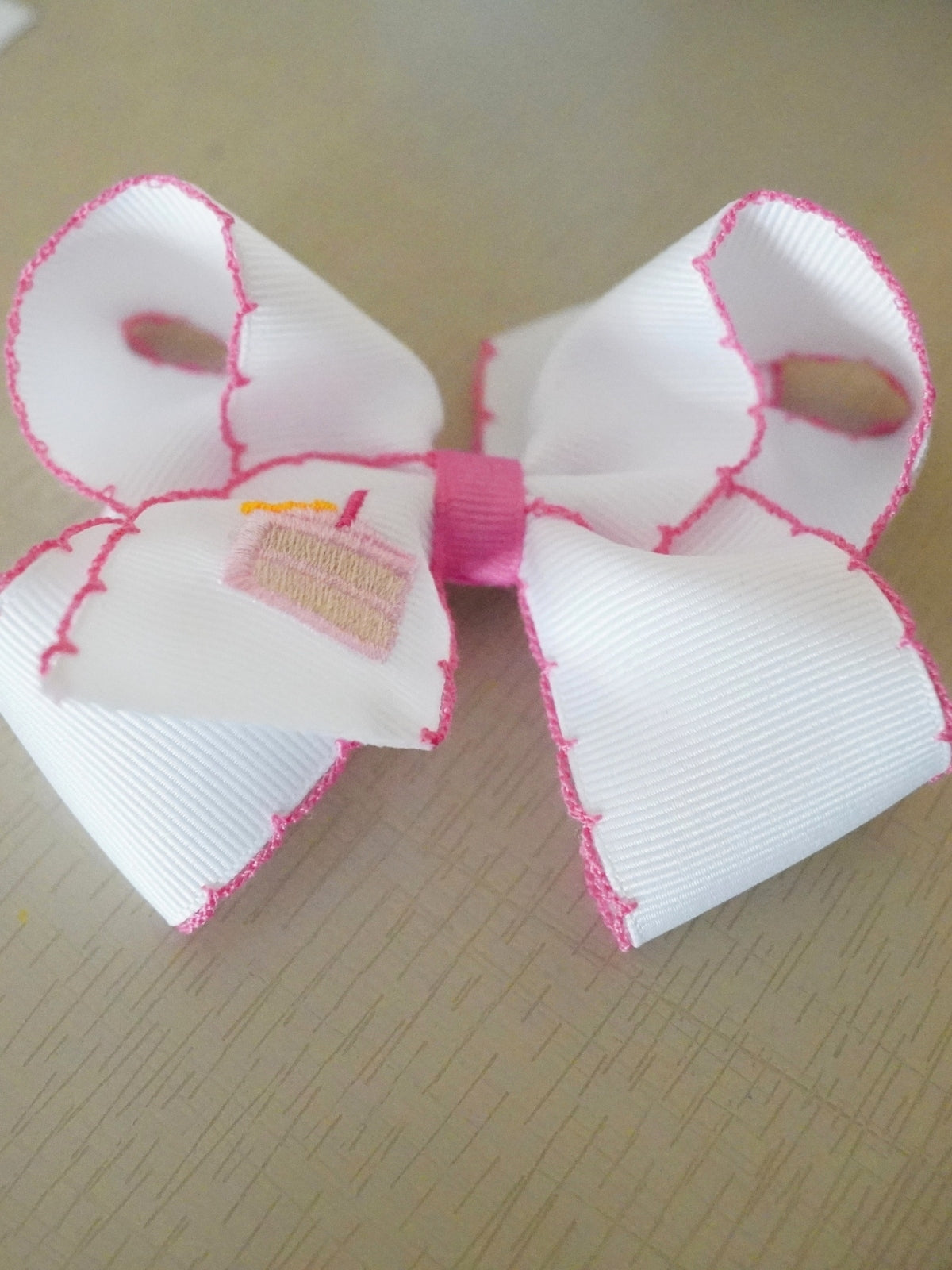 Moonstitch Grosgrain Bow - Birthday Cake Hair Accessories Wee Ones   