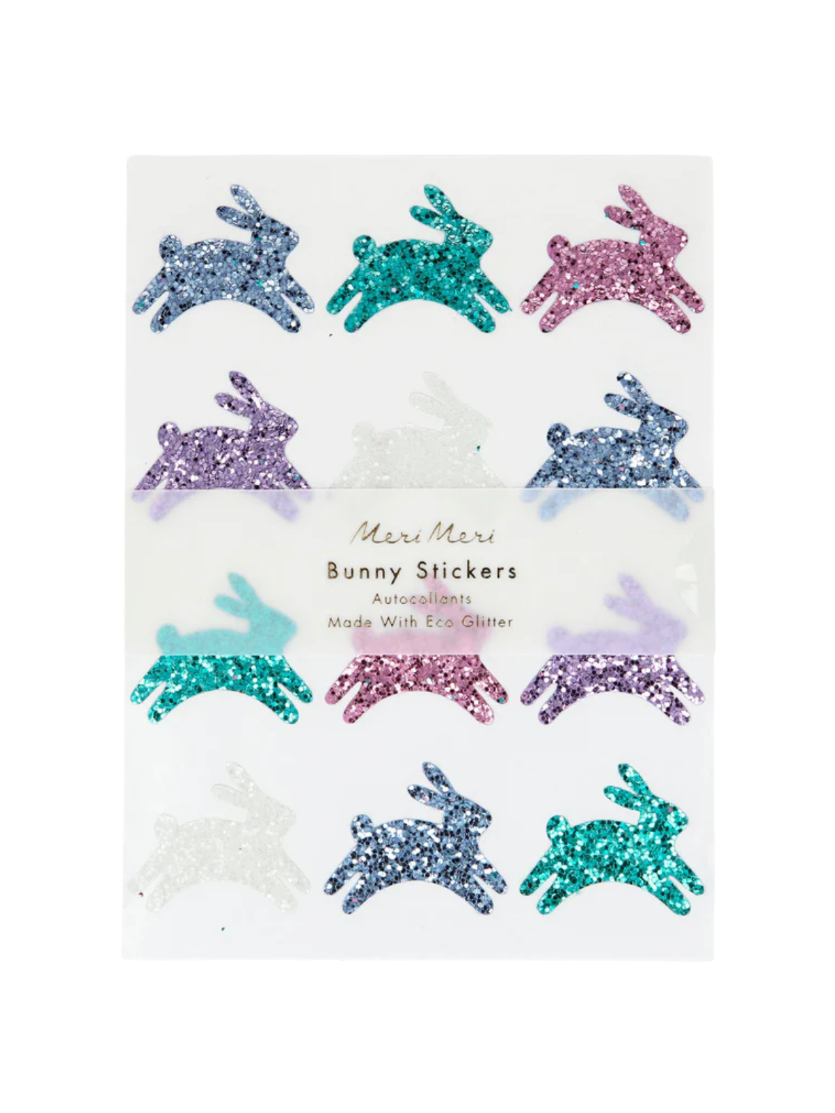 Glitter Bunny Stickers Arts & Crafts Meri Meri