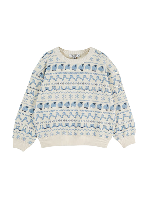 Arctic Parade Sweatshirt Sweatshirts Emile et Ida Cream 2Y