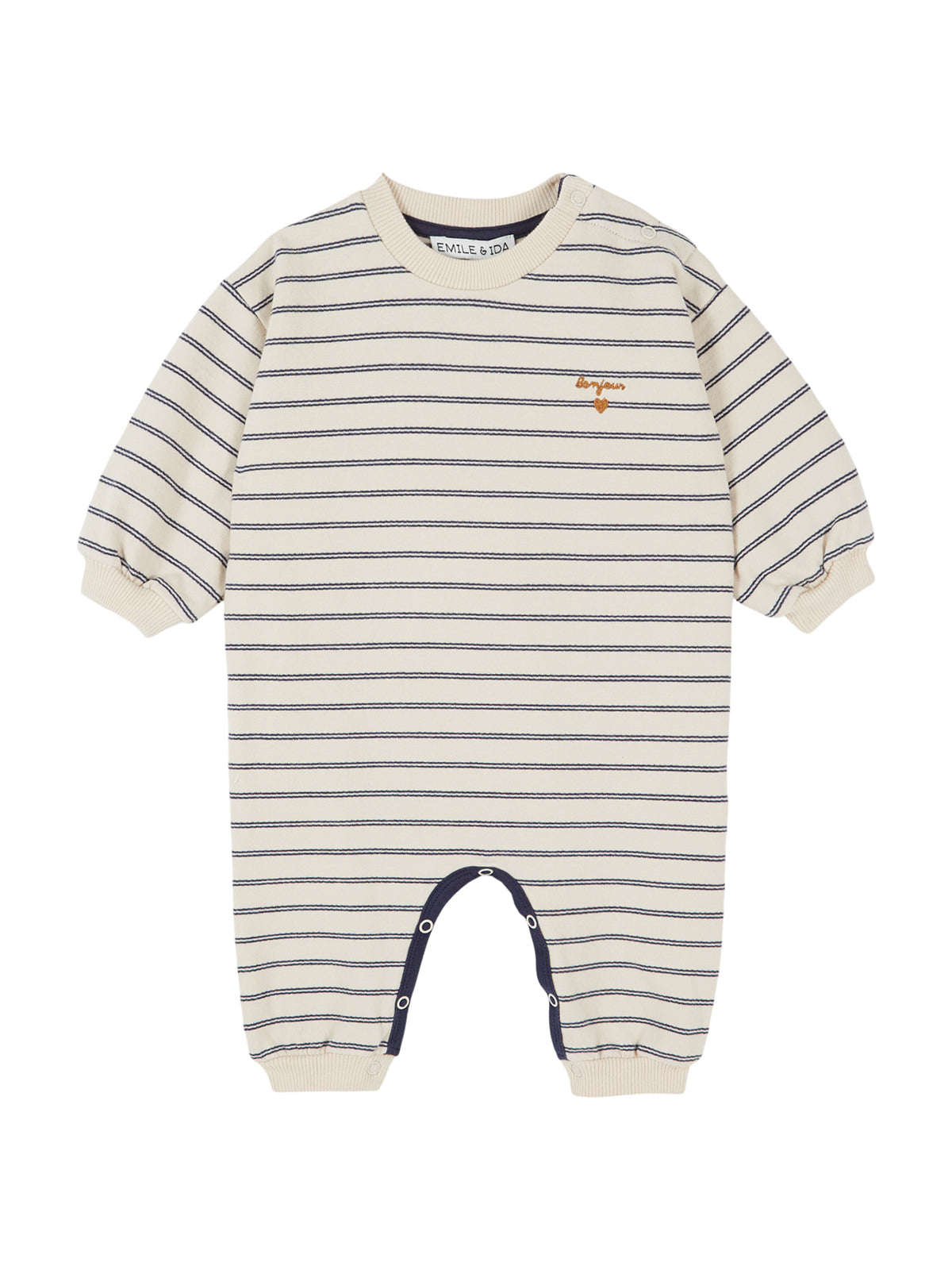 Bonjour Striped Romper Rompers Emile et Ida Pinstripe 6M