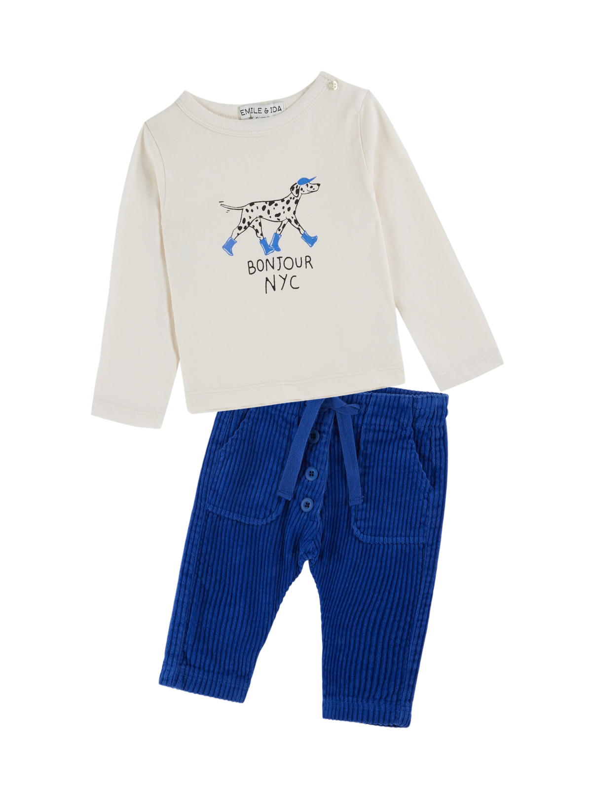 Bonjour NYC Corduroy Set Sets Emile et Ida Blue 12M