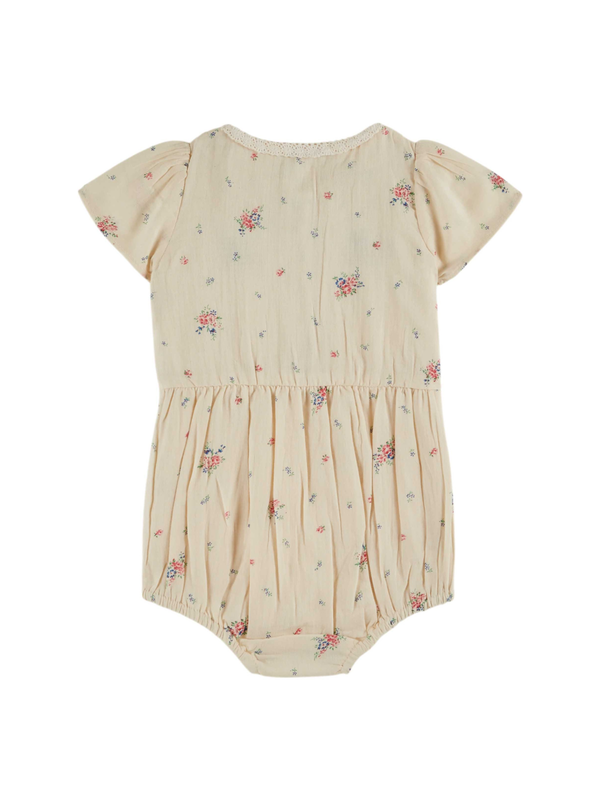 Cherry Embroidered Floral Romper Rompers Emile et Ida