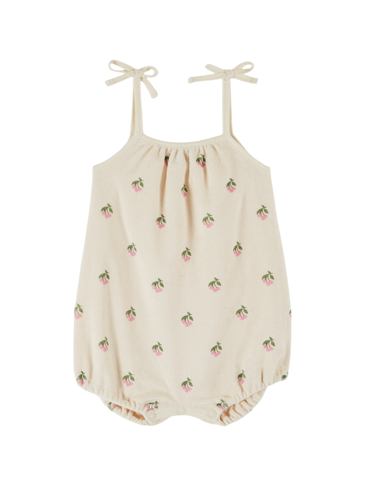 Babi Rampor Cherry Terry Baby Romper | Danrie