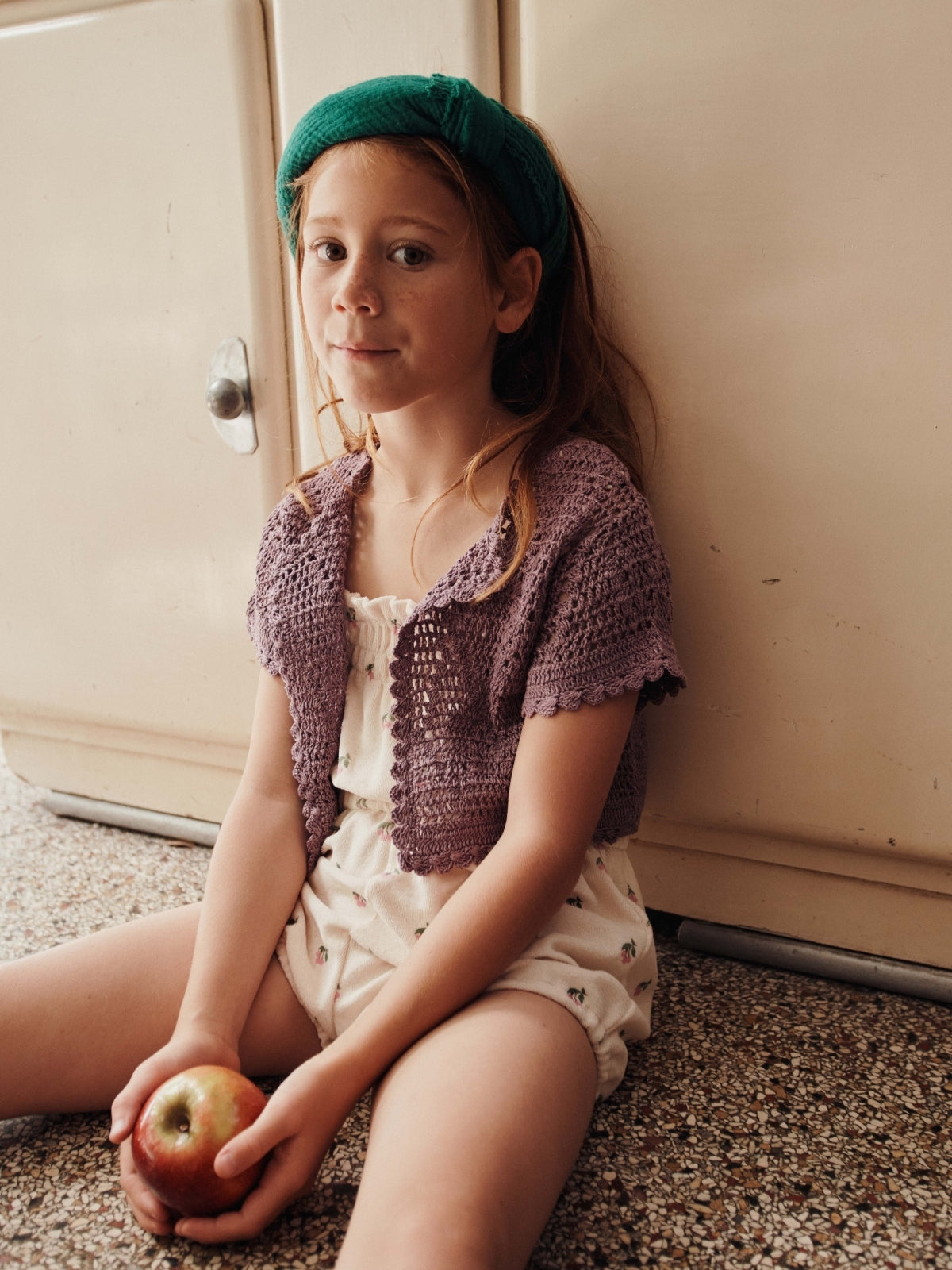 Cherry Terry Romper Rompers Emile et Ida