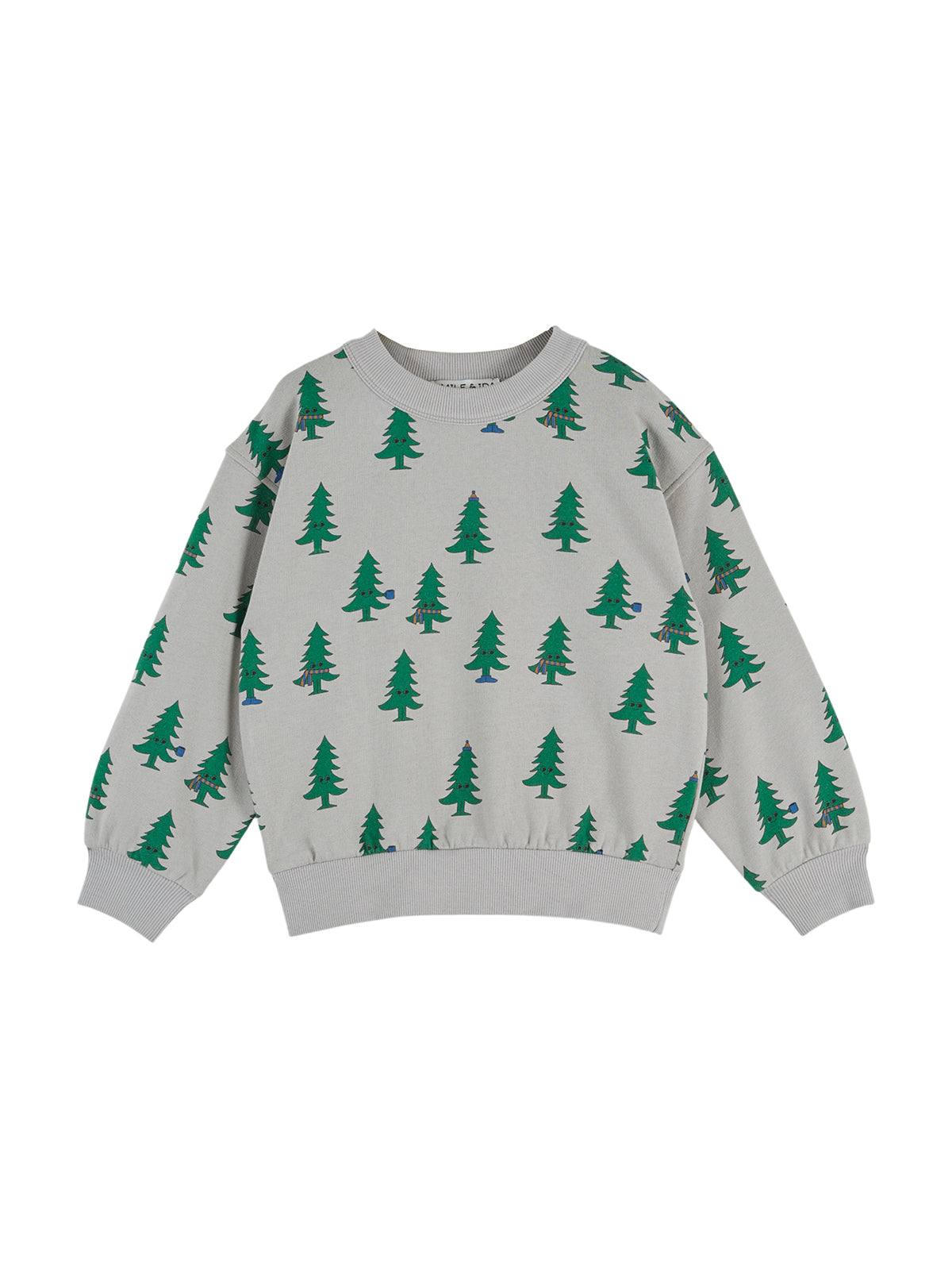 Christmas Tree Sweatshirt Sweatshirts Emile et Ida Light Gray 18M