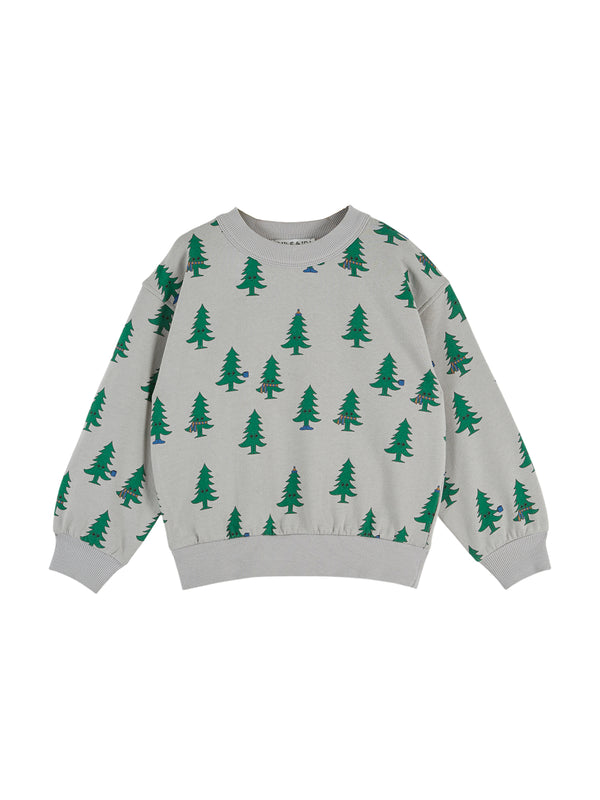 Christmas Tree Sweatshirt Sweatshirts Emile et Ida Light Gray 18M