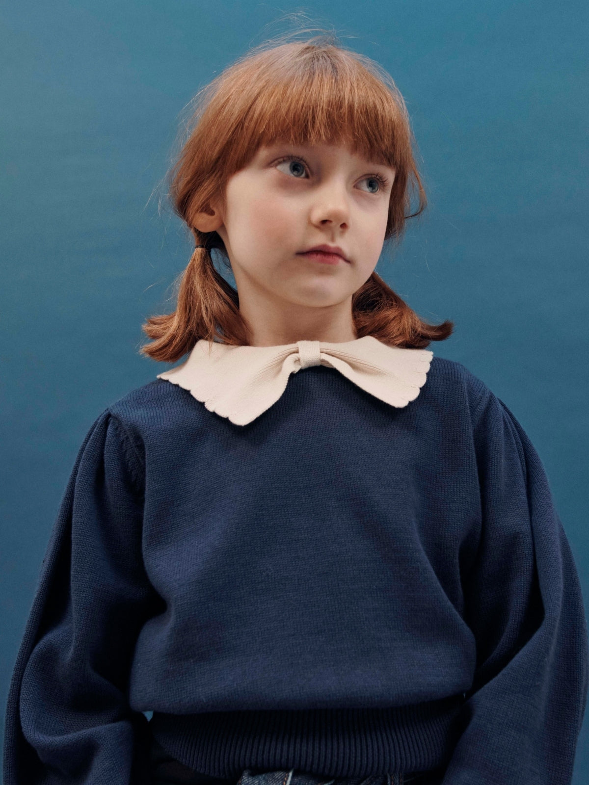 Contrast Bow Collar Sweater Sweaters Emile et Ida