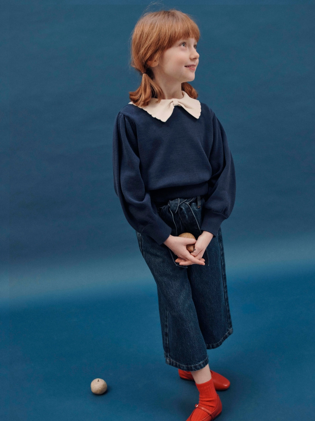 Contrast Bow Collar Sweater Sweaters Emile et Ida