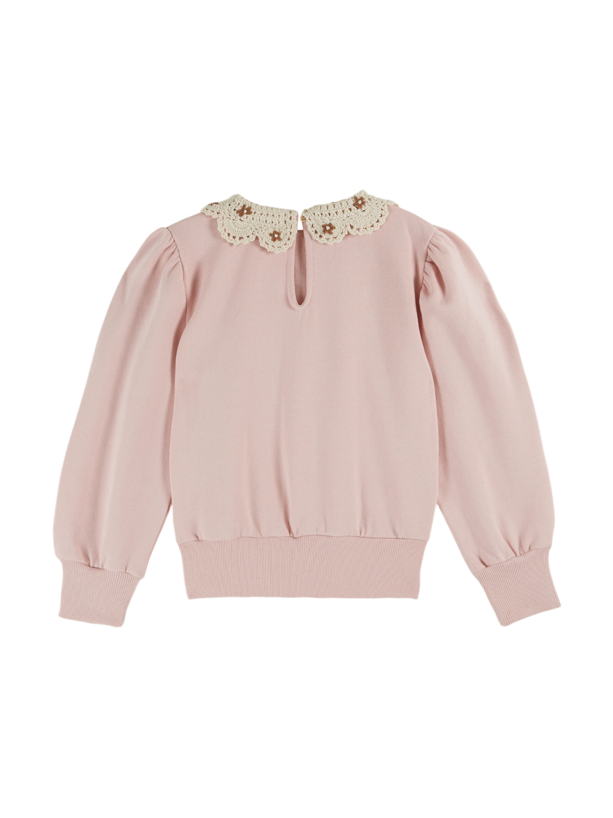 Crochet Collared Sweatshirt Sweatshirts Emile et Ida
