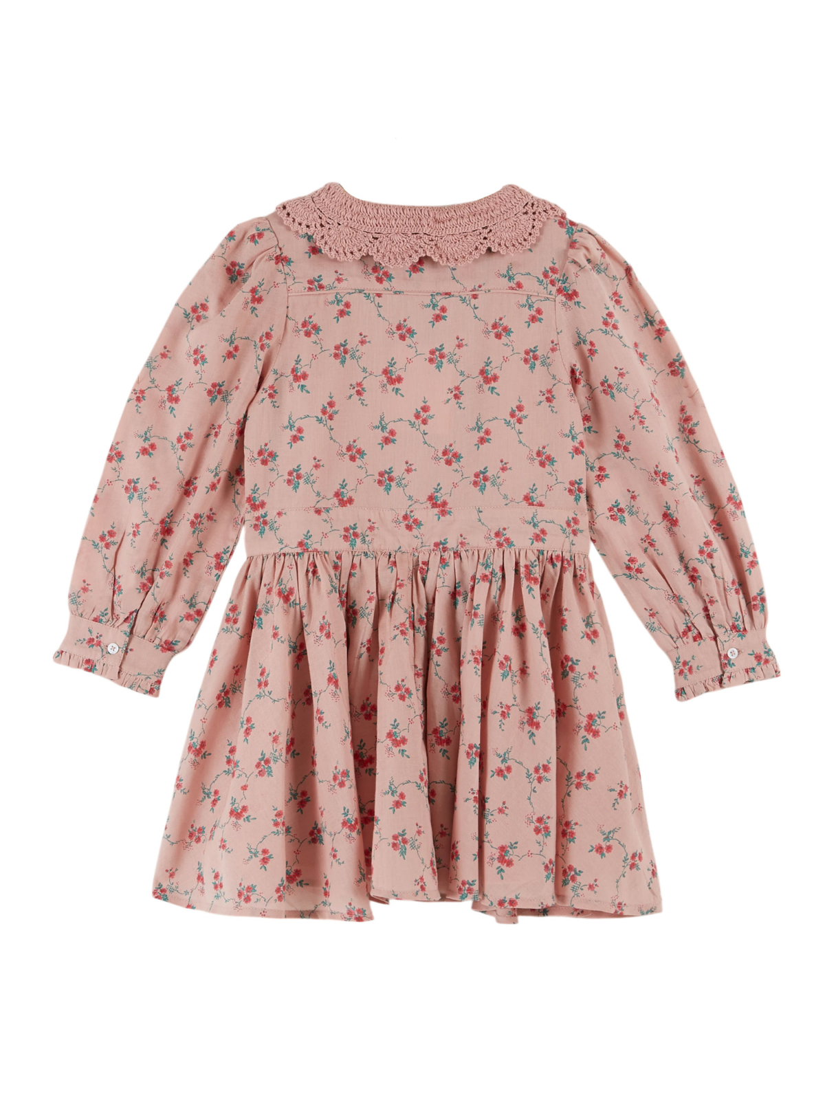 Crochet Collar Floral Print Dress Dresses Emile et Ida