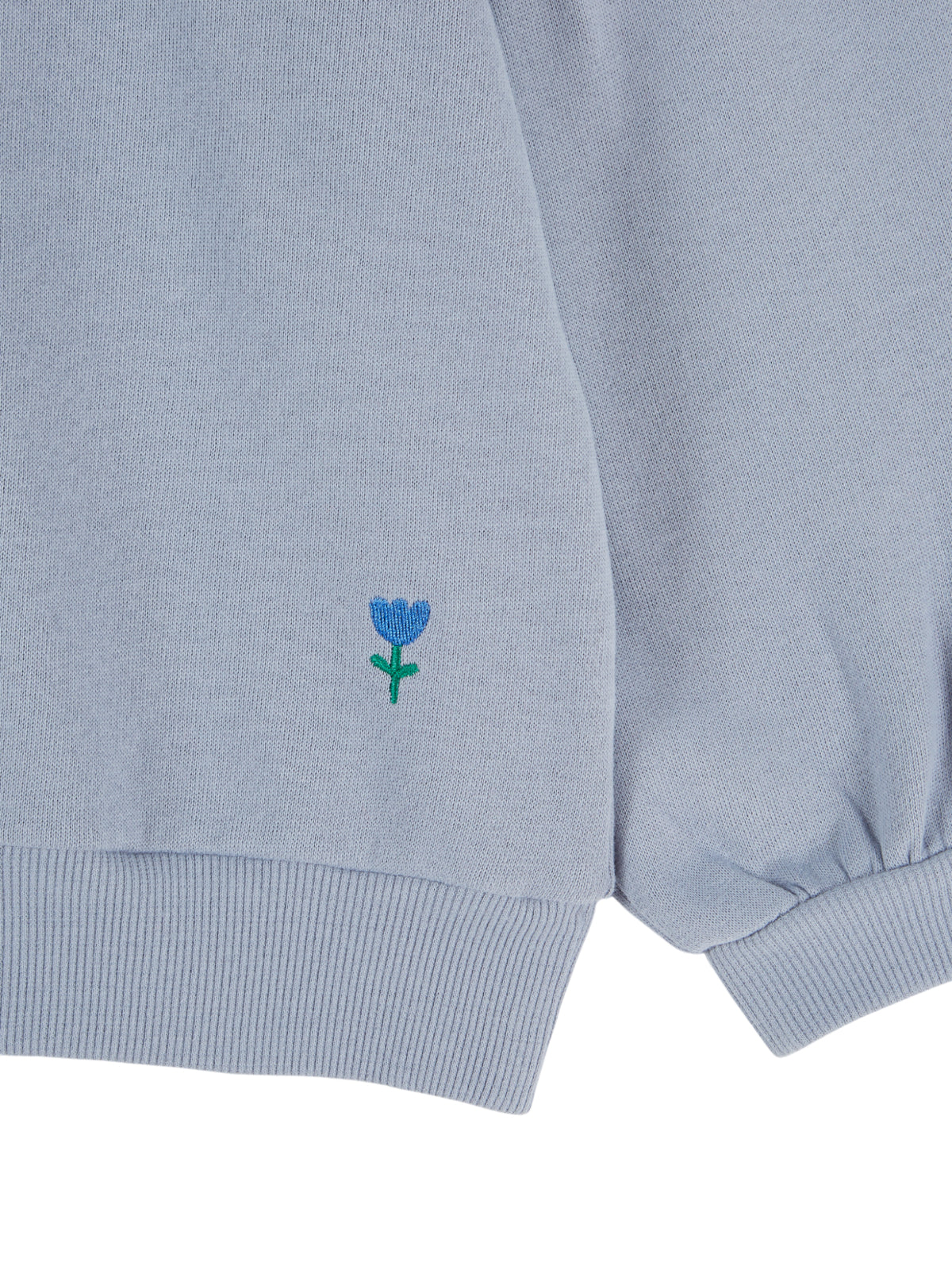 Denim Bow Collared Sweatshirt Sweatshirts Emile et Ida