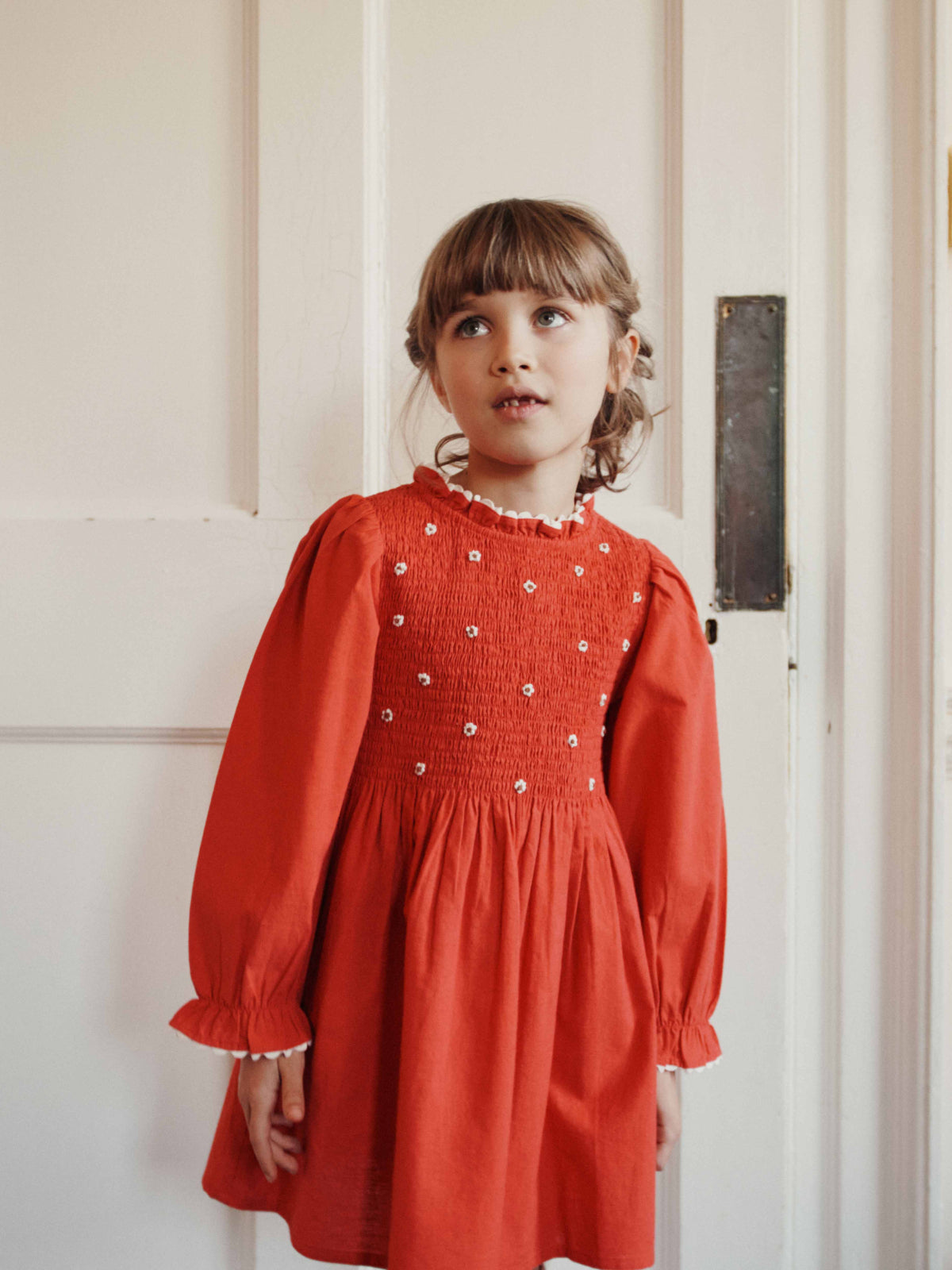 Embroidered Smocked Dress Dresses Emile et Ida