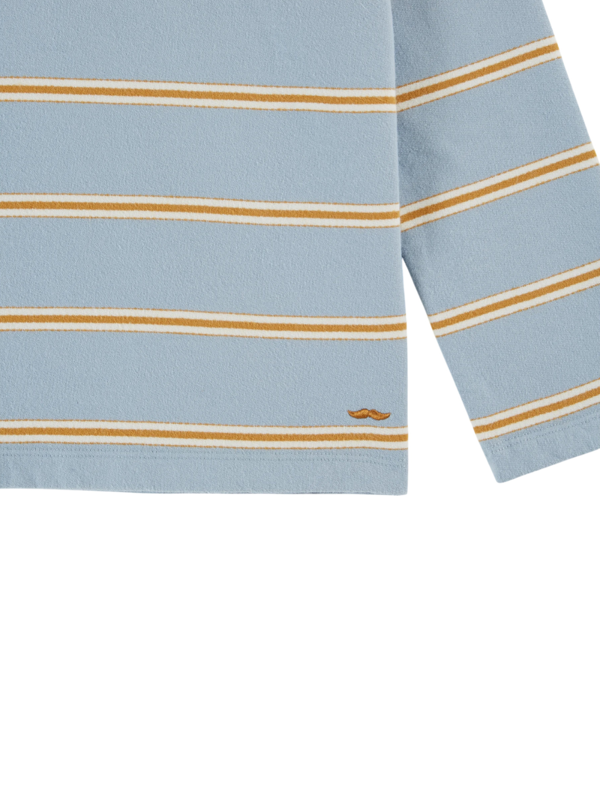 Fine Stripe Polo Sweatshirt - Ice Blue Tops Emile et Ida
