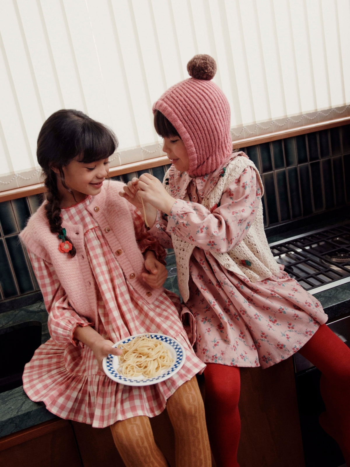 Floral Embroidered Gingham Dress Dresses Emile et Ida