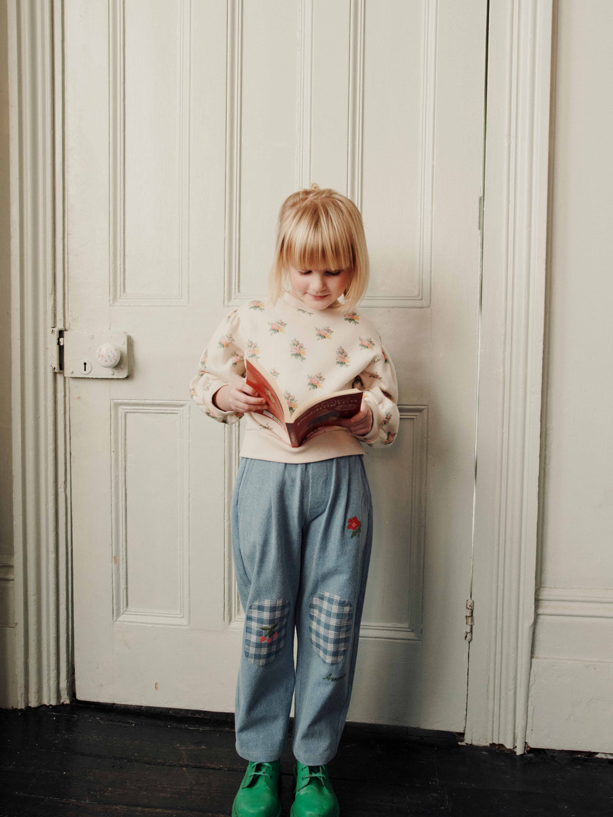 Gingham Knee Patch Pants Pants Emile et Ida