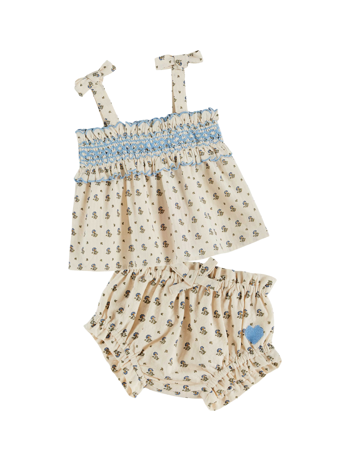 Iris Smocked Top and Baby Bloomers Set Sets Emile et Ida Iris 12M