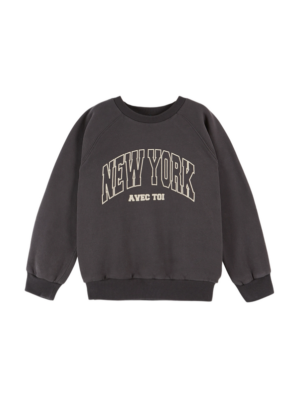 New York Sweatshirt - Charcoal Sweatshirts Emile et Ida Charcoal 2Y