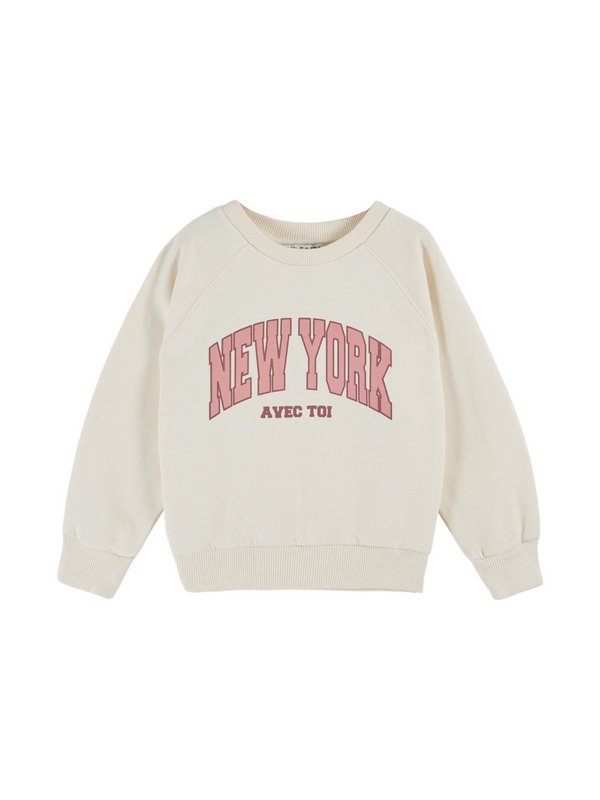 New York Sweatshirt - Cream Sweatshirts Emile et Ida Cream 2Y