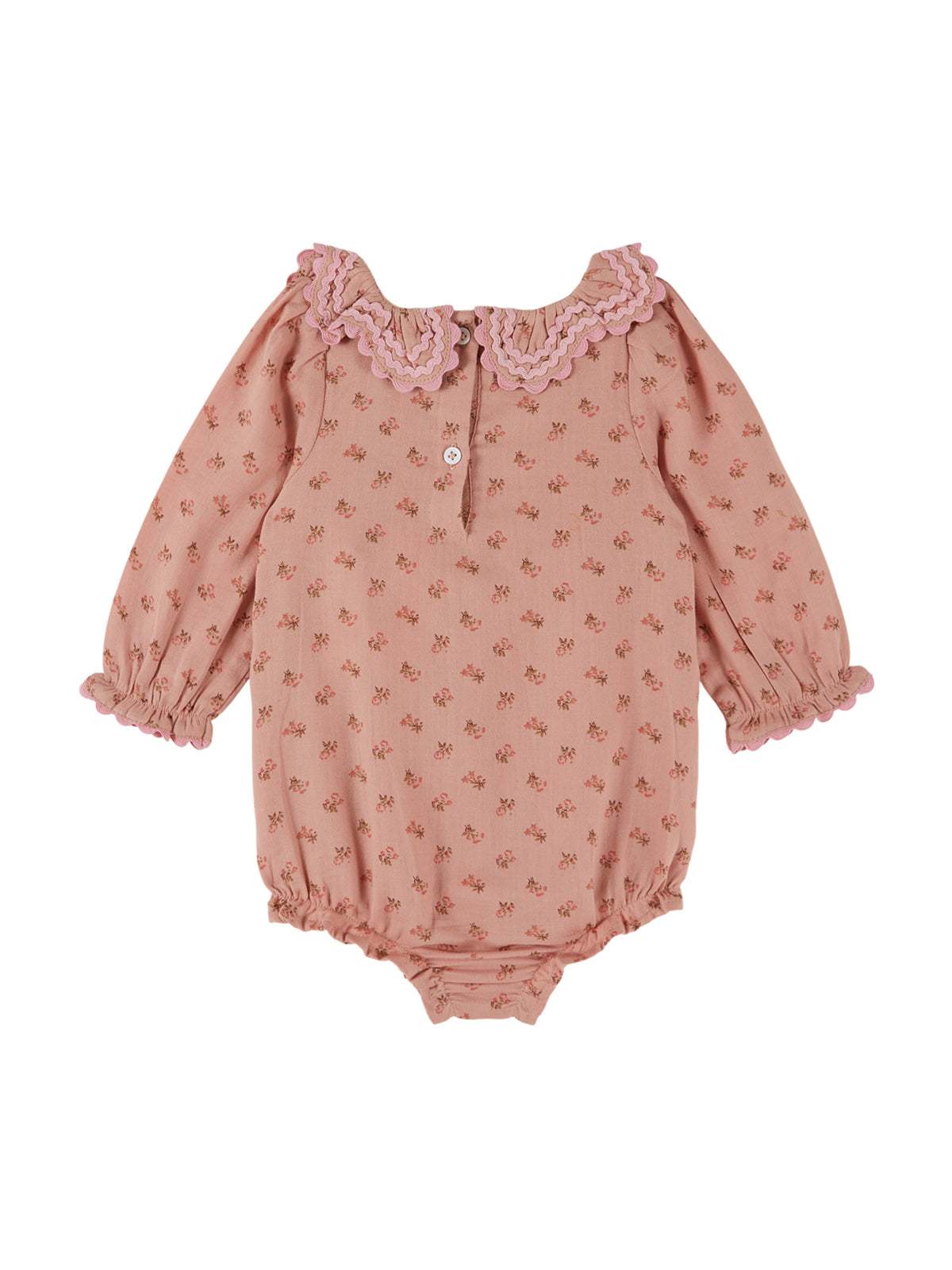 Rosebud Crochet Collar Romper Rompers Emile et Ida