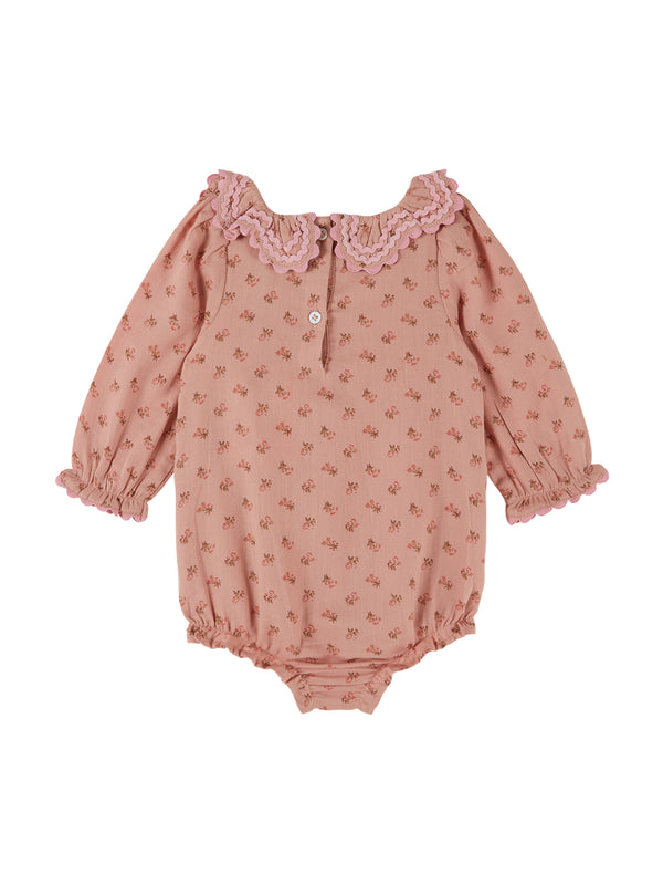 Rosebud Crochet Collar Romper Rompers Emile et Ida