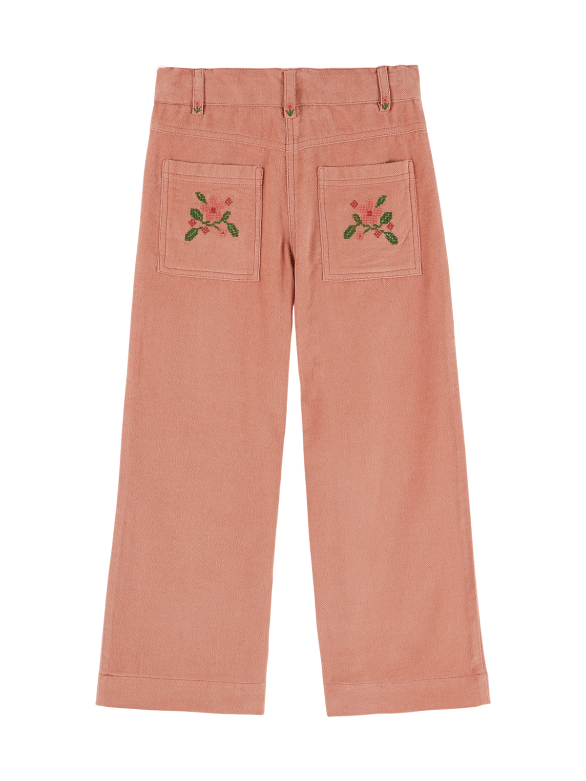 Velvet Embroidered Pocket Pants Pants Emile et Ida