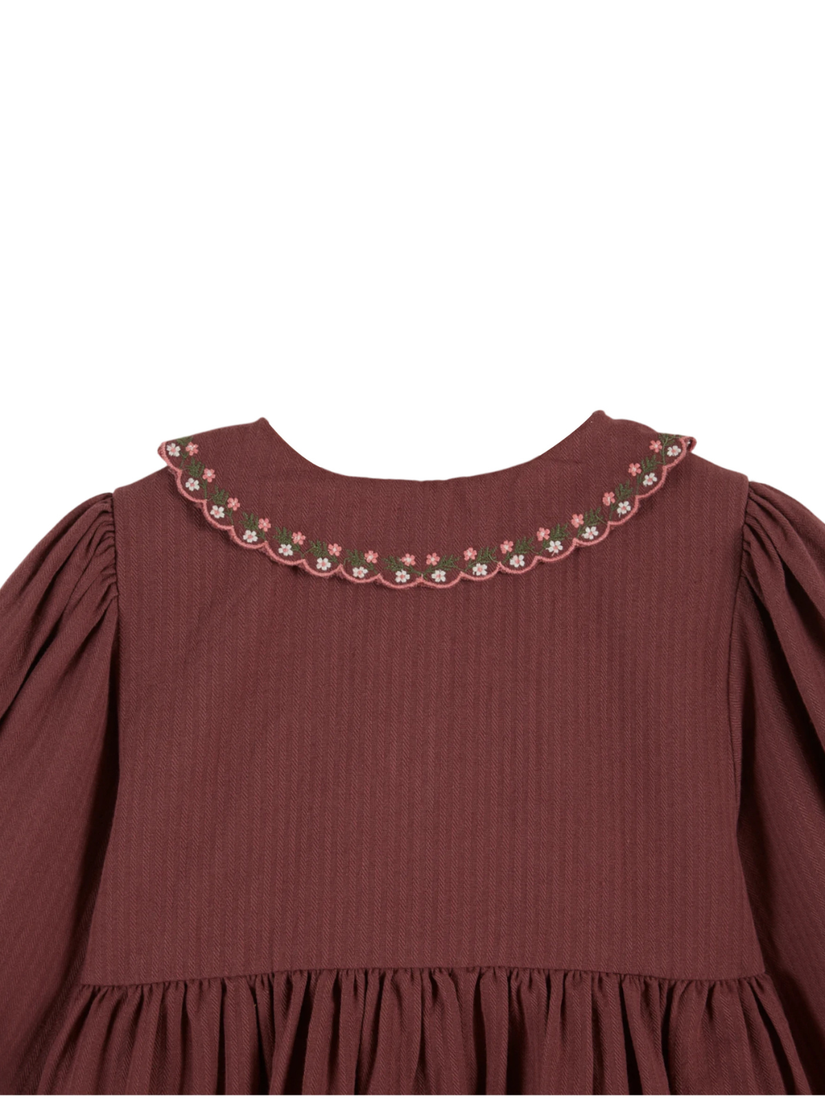 Violet Floral Embroidered Dress with Smocking Dresses Emile et Ida