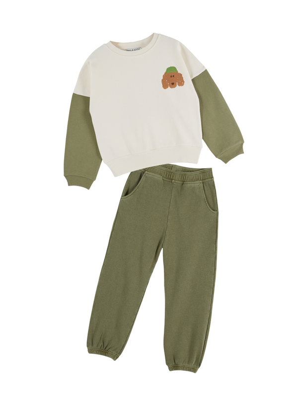 Wouf De Toi Jogger Set Sets Emile et Ida Pistachio 2Y
