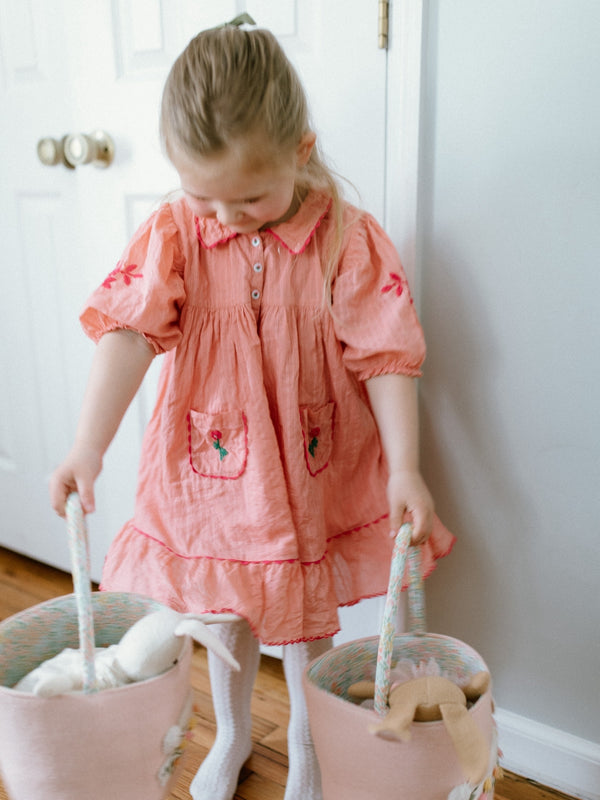 Embroidered Front Pocket Dress Dresses Emile et Ida